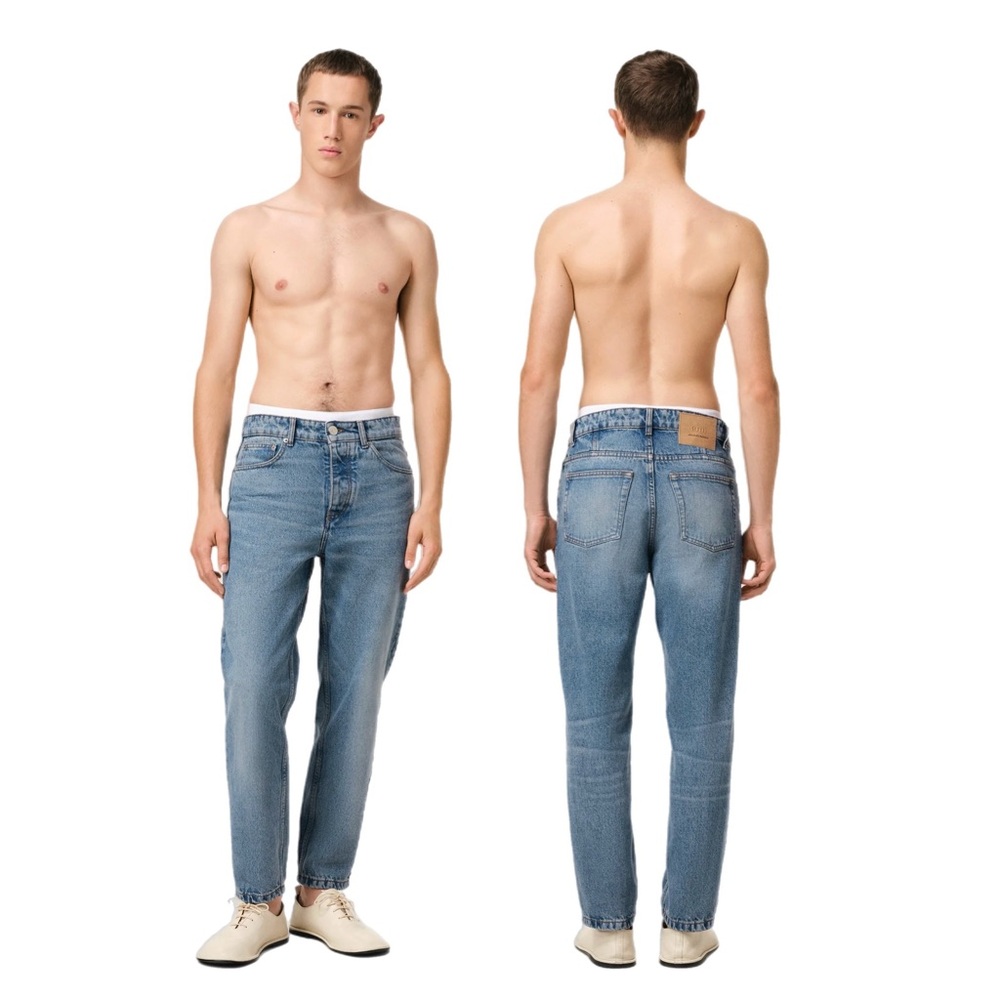 Ami Alexandre Mattiussi Tapered Fit Button Fly Men’s Jeans Size 28
